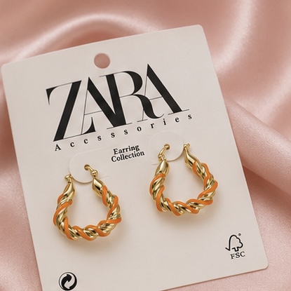 گوشواره زارا میناکاری