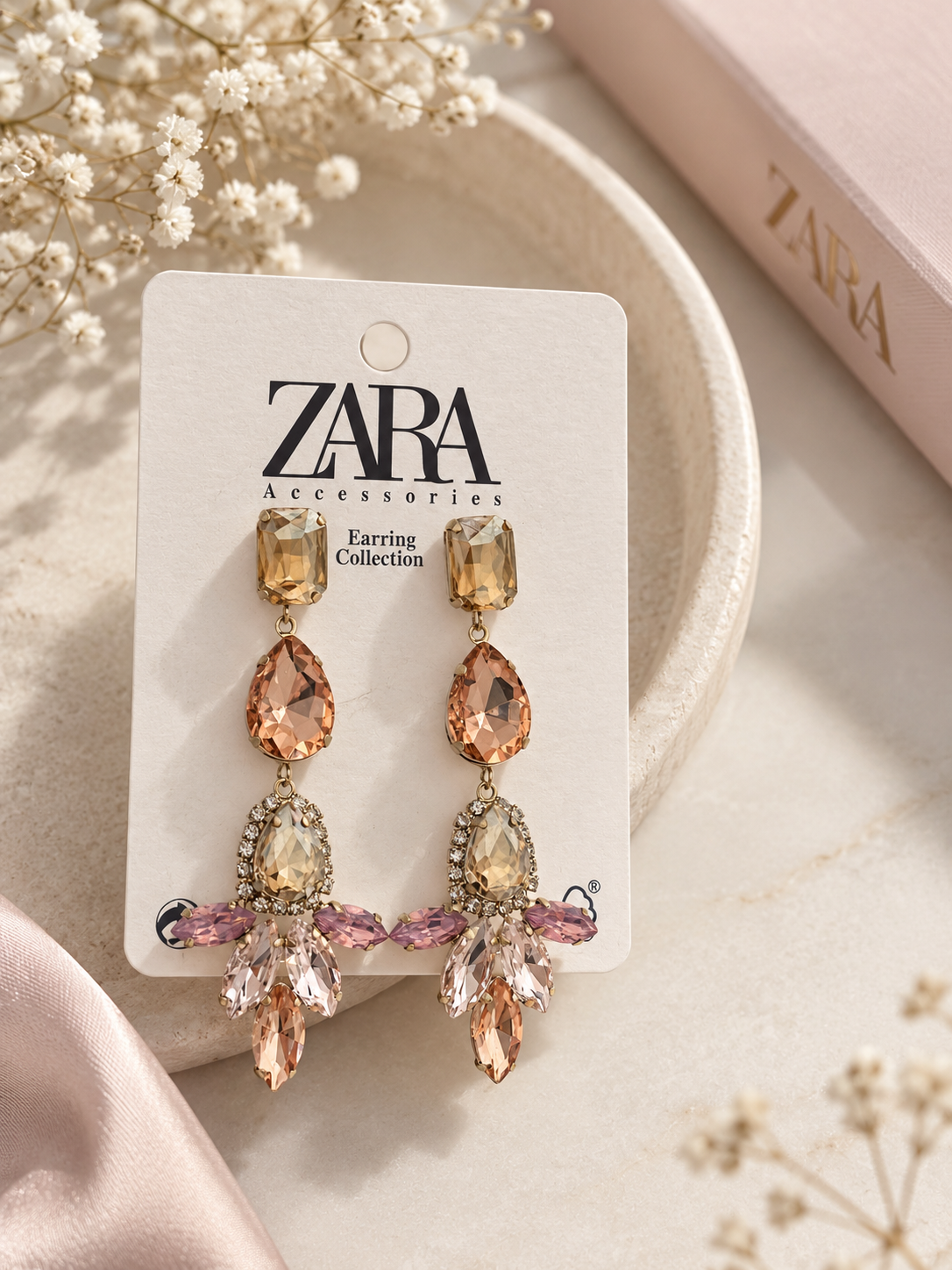گوشواره ژورنالی جواهر zara