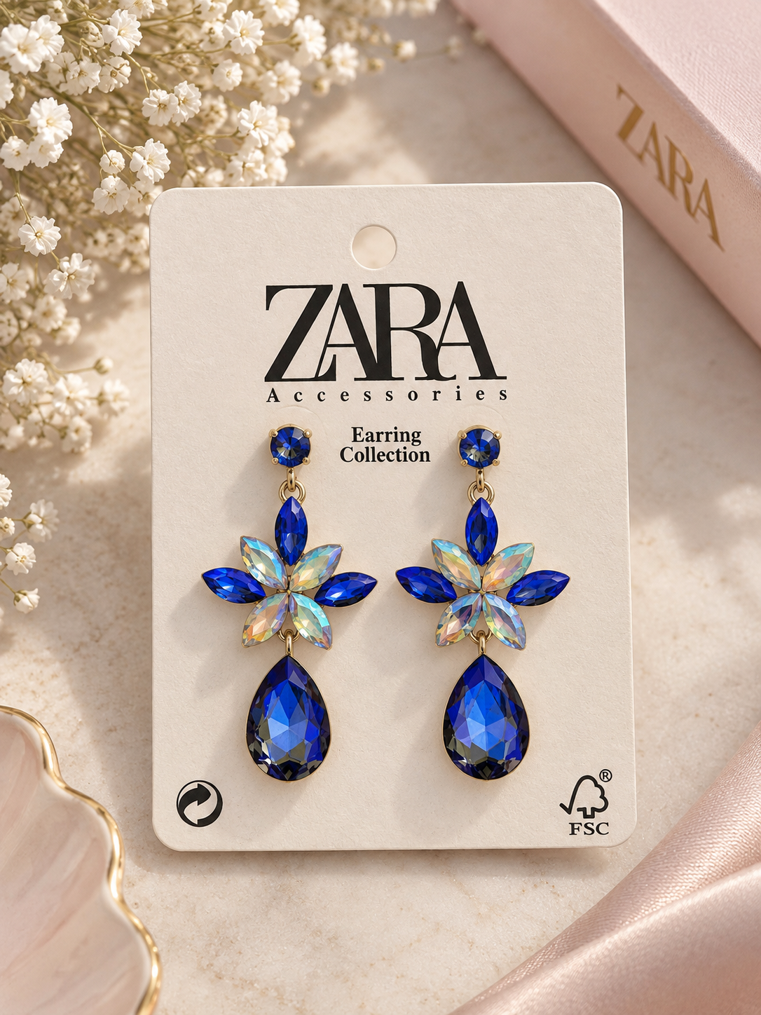گوشواره ژورنالی جواهر zara