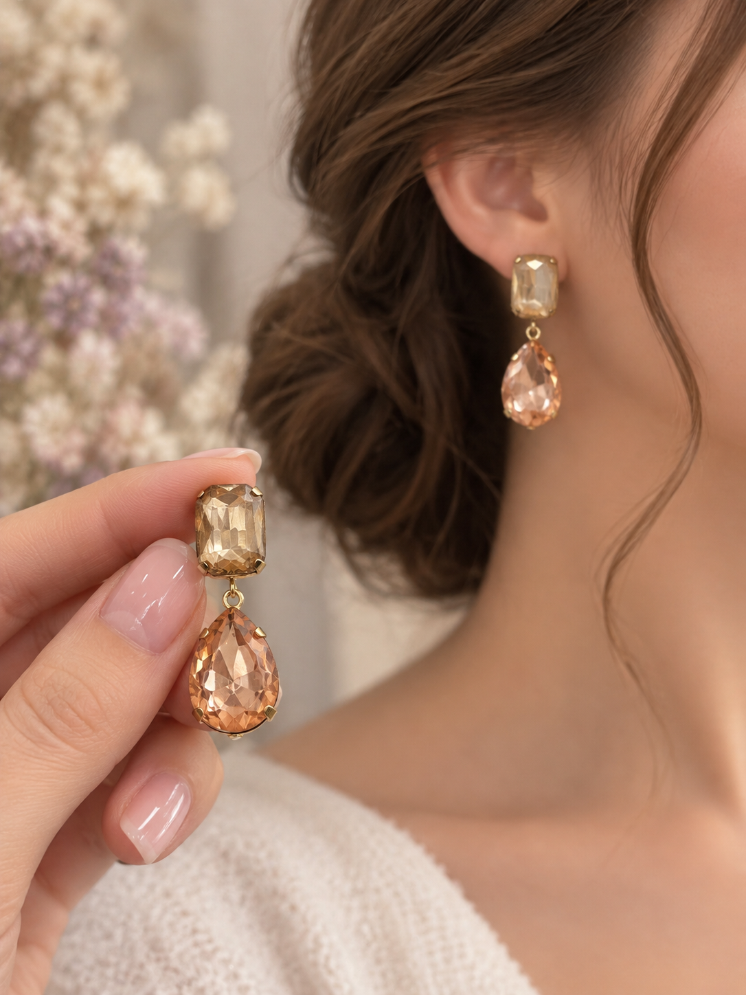گوشواره ژورنالی جواهر zara