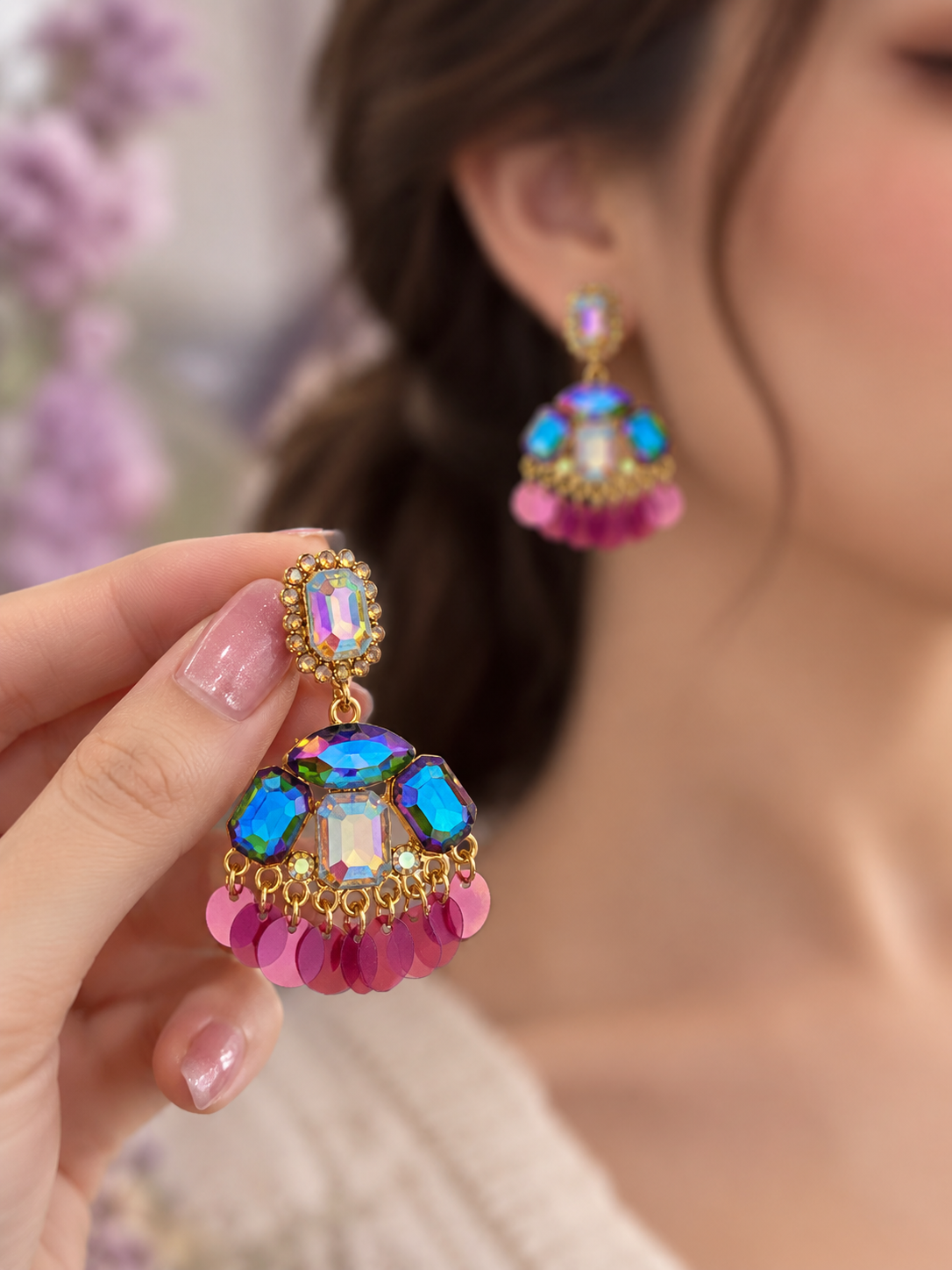 گوشواره ژورنالی جواهر zara